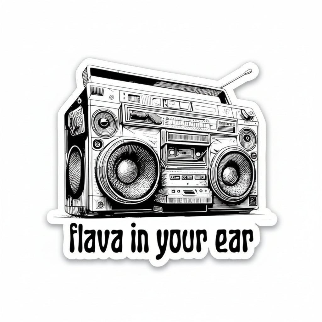honor the culture™ - "flava in ya ear" vinyl sticker