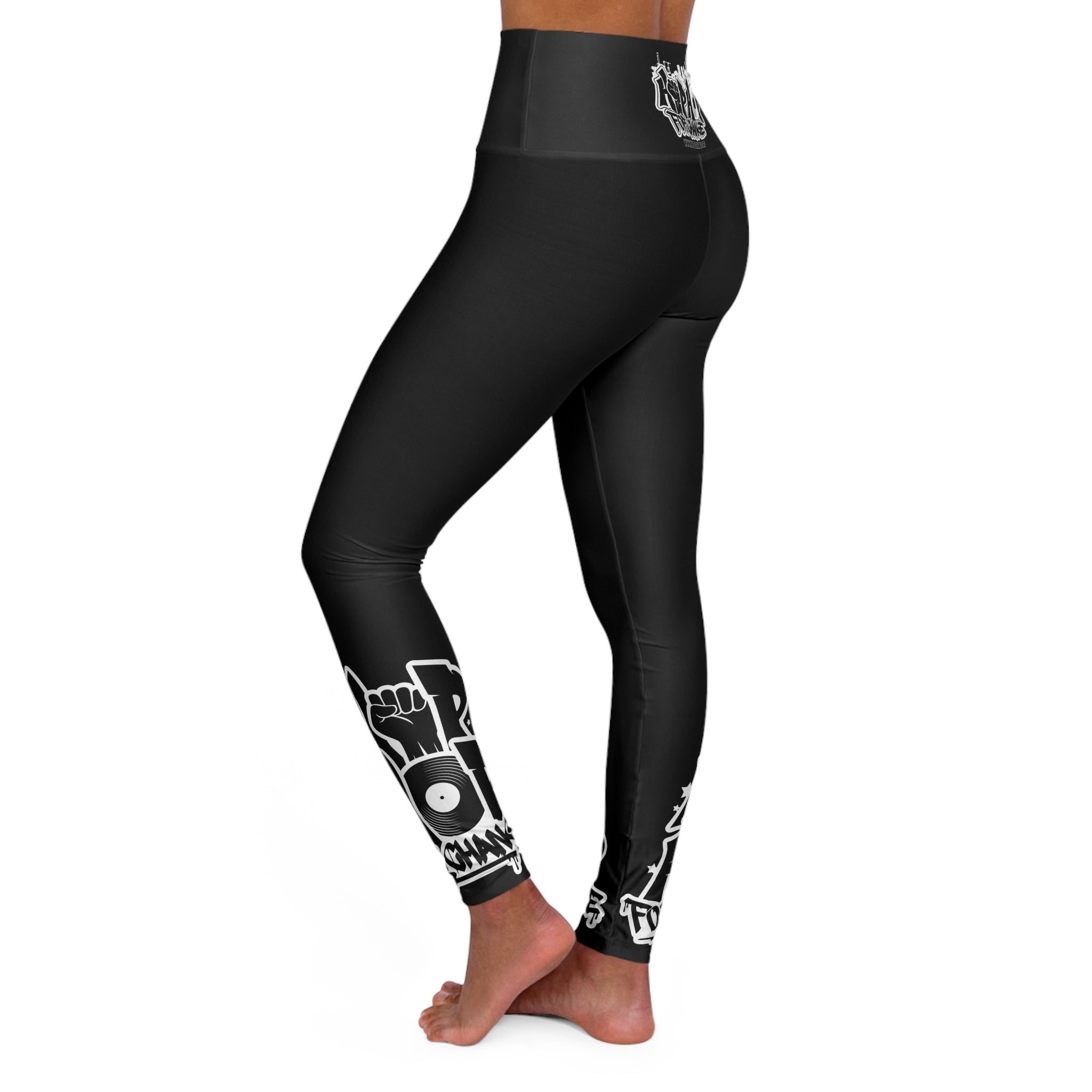 Hip Hop For Change -High-Waist Yoga Leggings