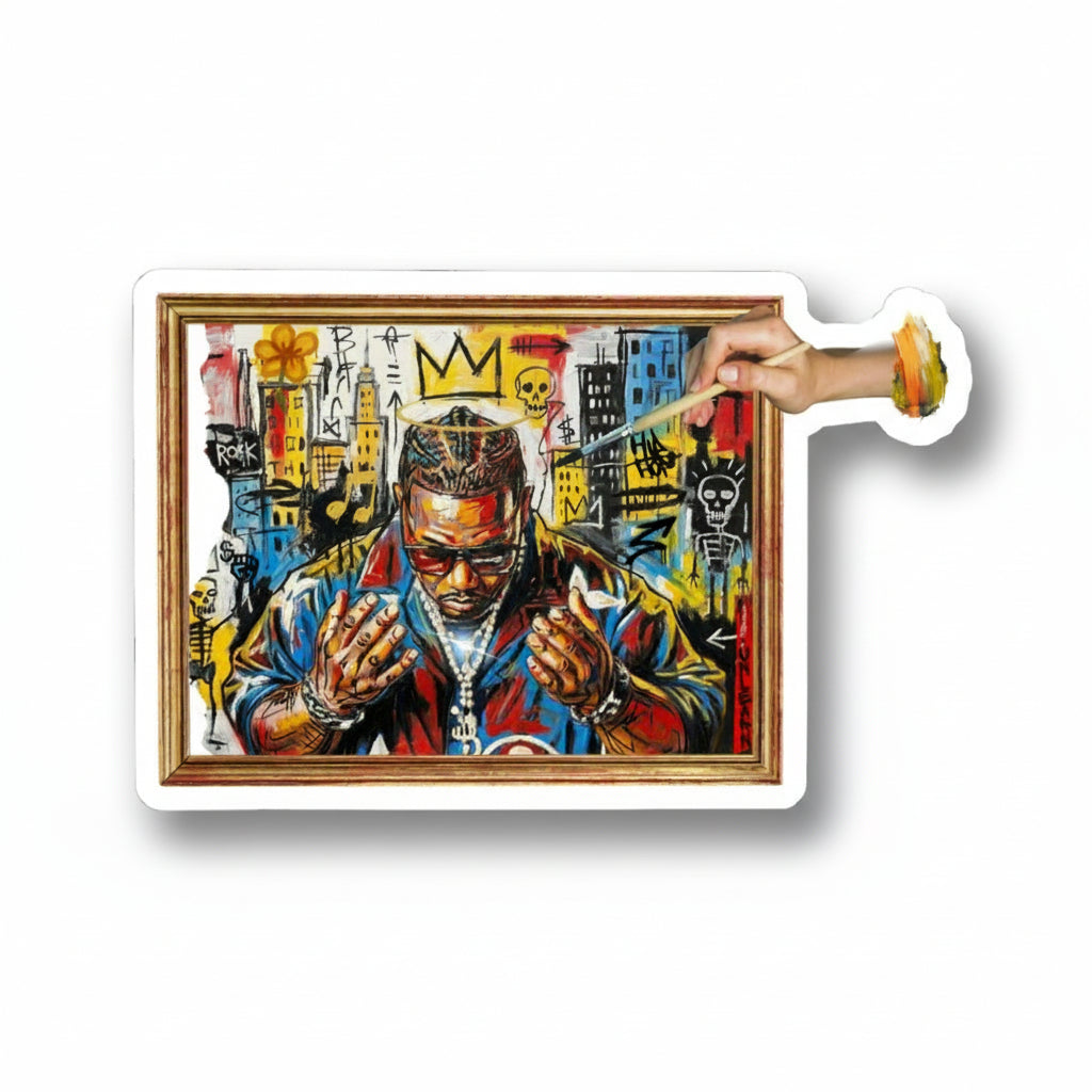 honor the culture™ x unlearn the world — "paint me" vinyl sticker