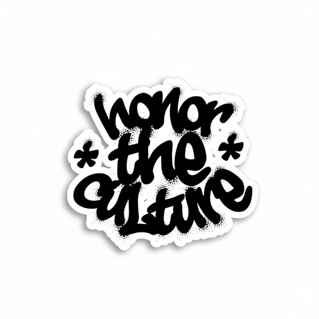 honor the culture™ - "sprayed up" logo vinyl sticker