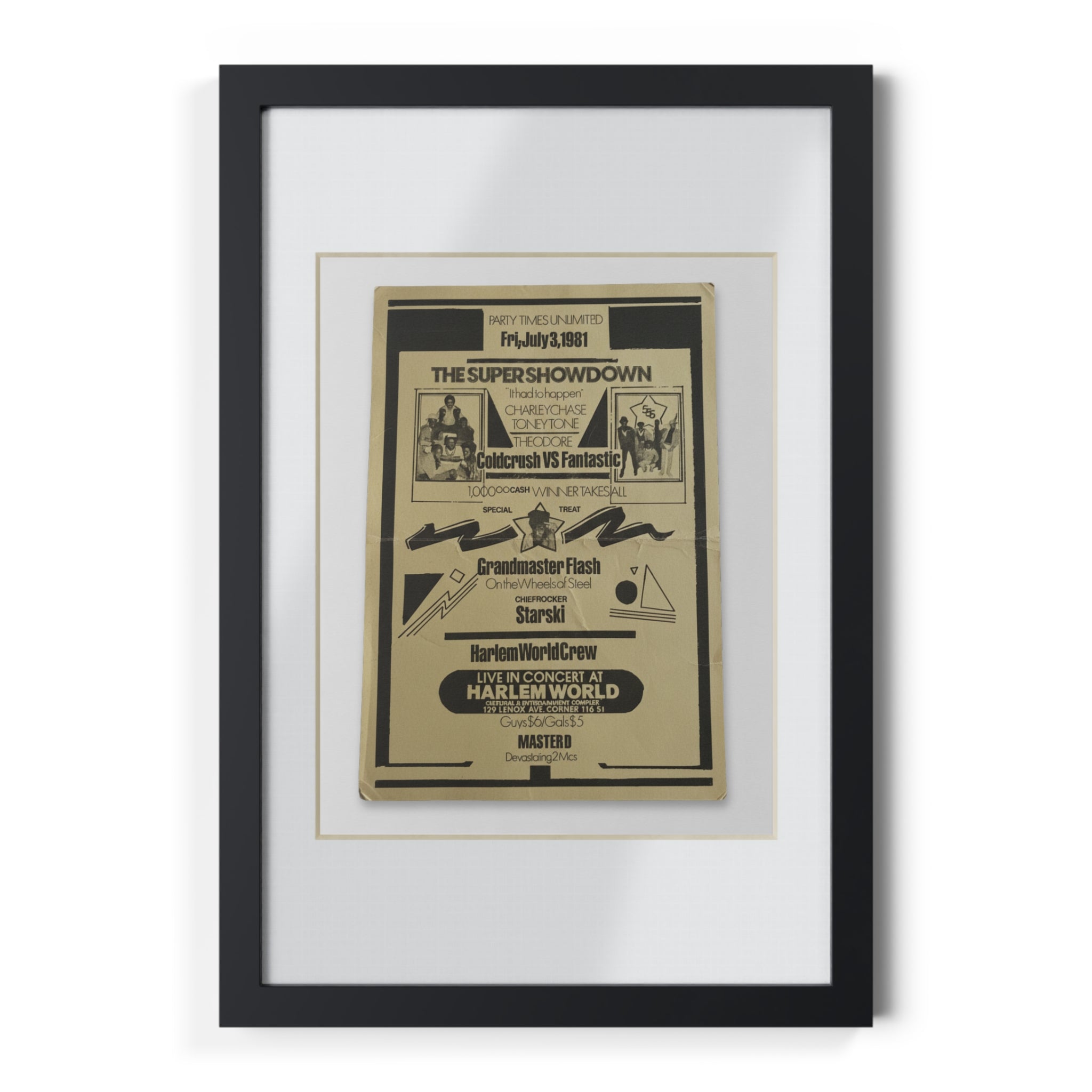 honor the culture™ - the super showdown 1981 flyer (framed)