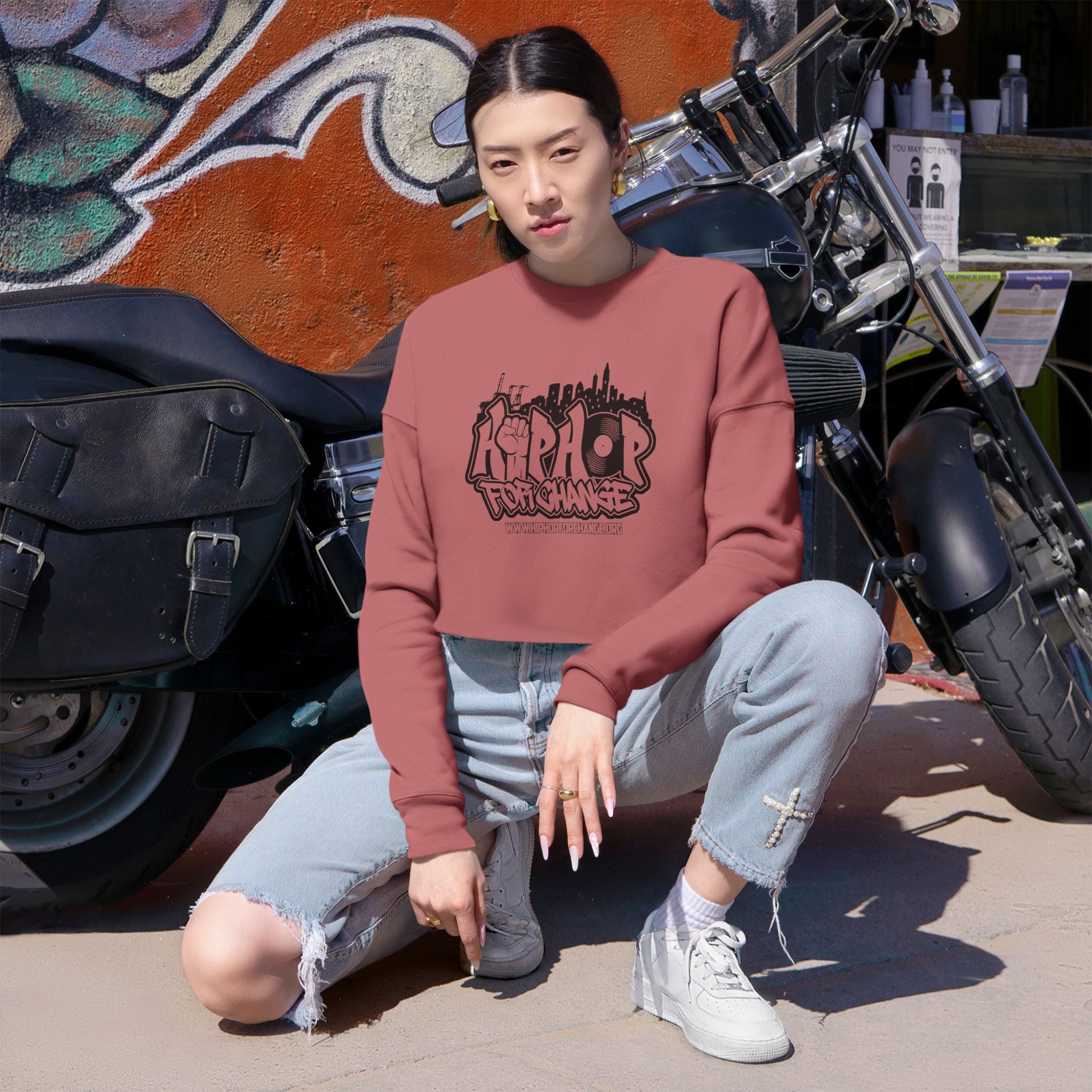 Hip Hop For Change - Cropped Sweatshirt