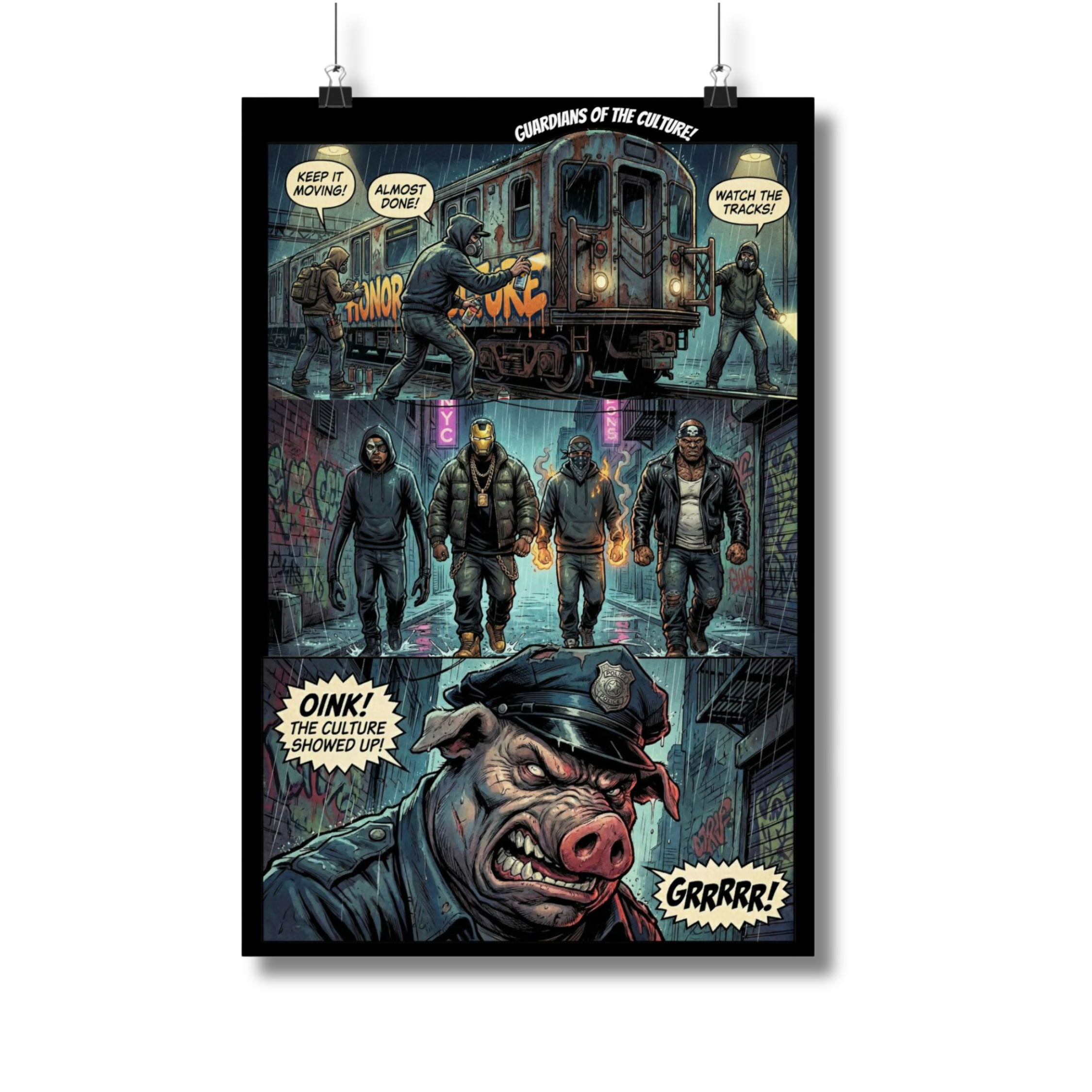 honor the culture™ - 'guardians of the culture' comic strip poster