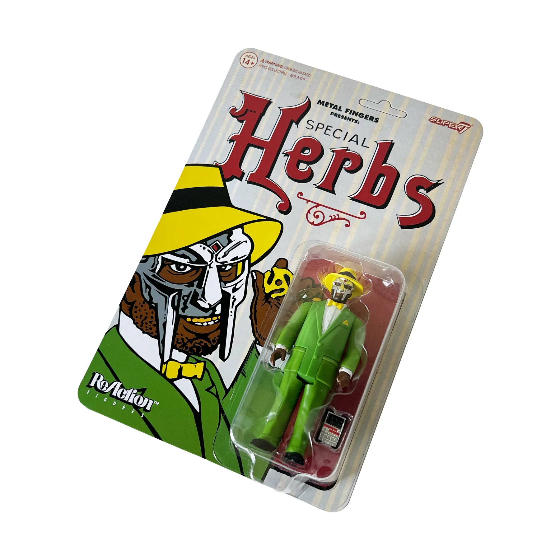 MF DOOM x Super7 - Metal Fingers Special Herbs ReAction Figure