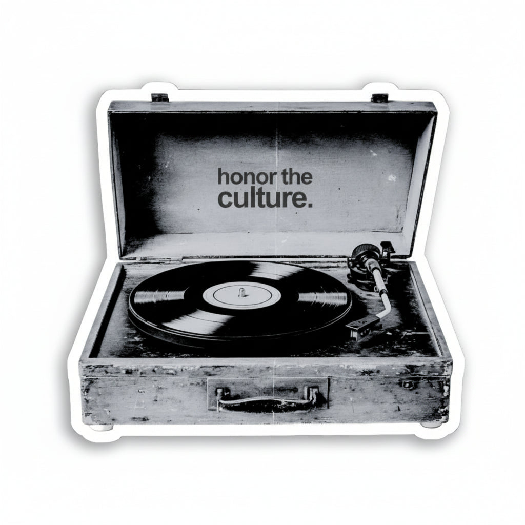honor the culture™ - "let it spin" vinyl sticker