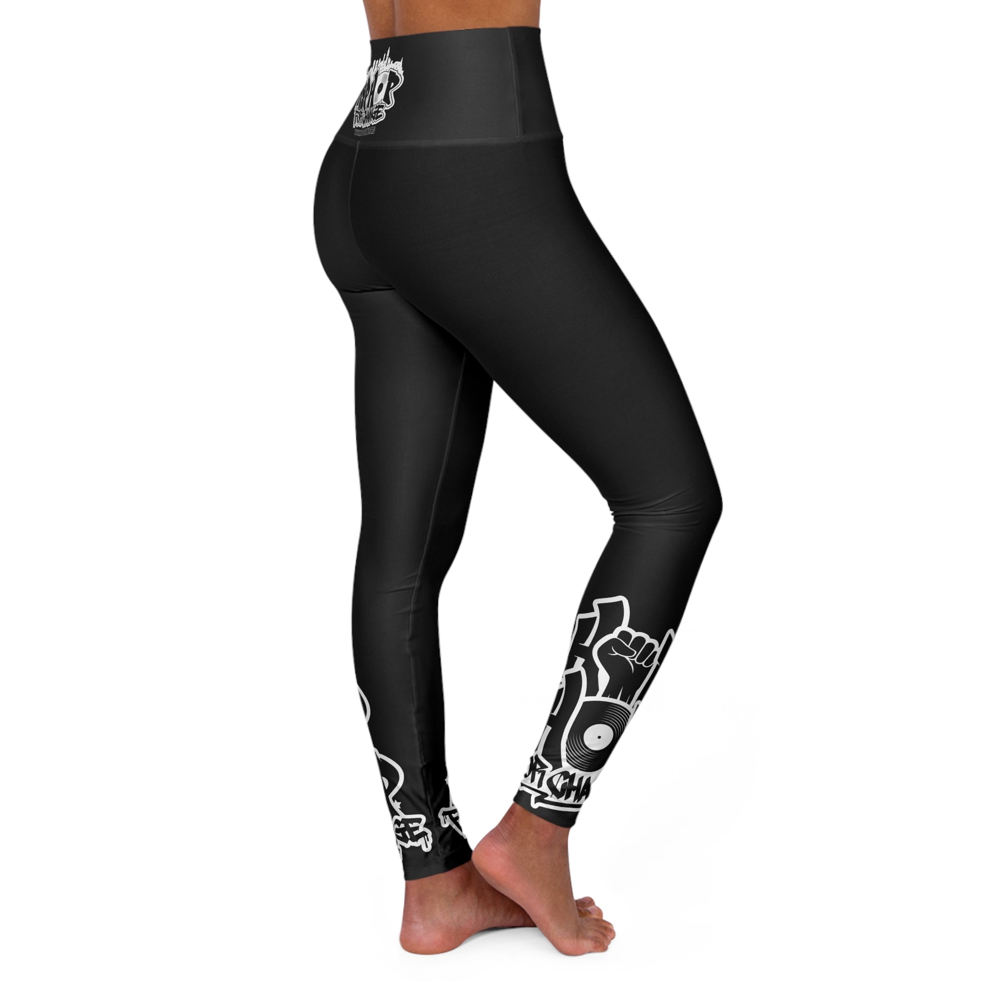 Hip Hop For Change -High-Waist Yoga Leggings