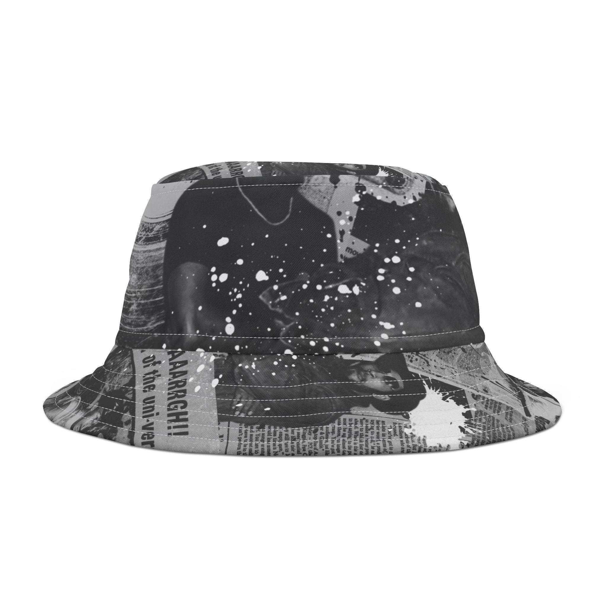 Honor the Culture Black & White Bucket Hat – Vintage Photo All-Over Print