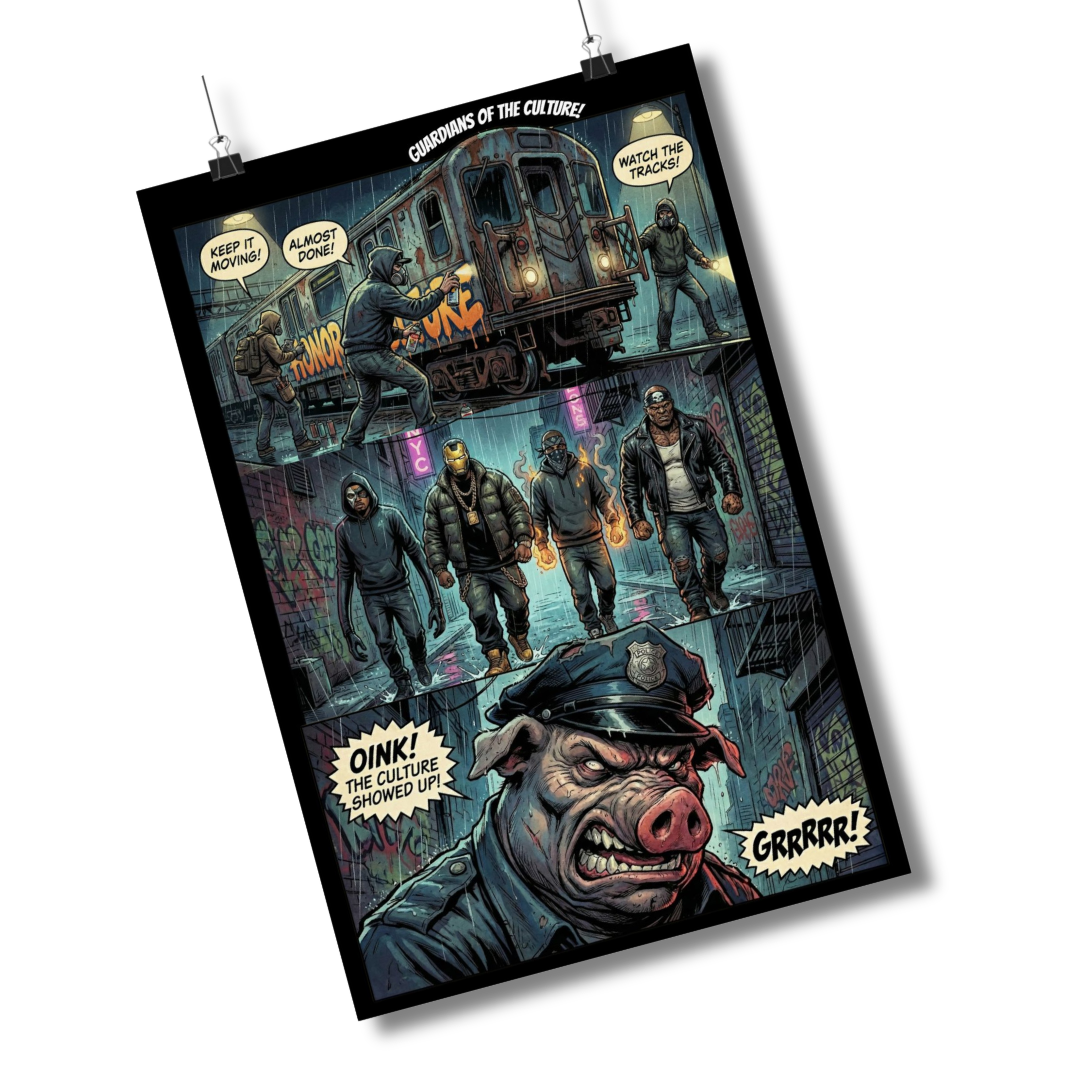 honor the culture™ - 'guardians of the culture' comic strip poster