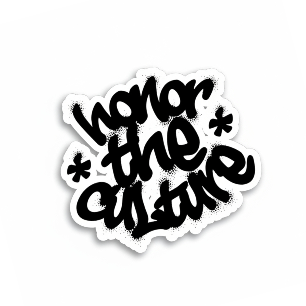 honor the culture™ - "sprayed up" logo vinyl sticker