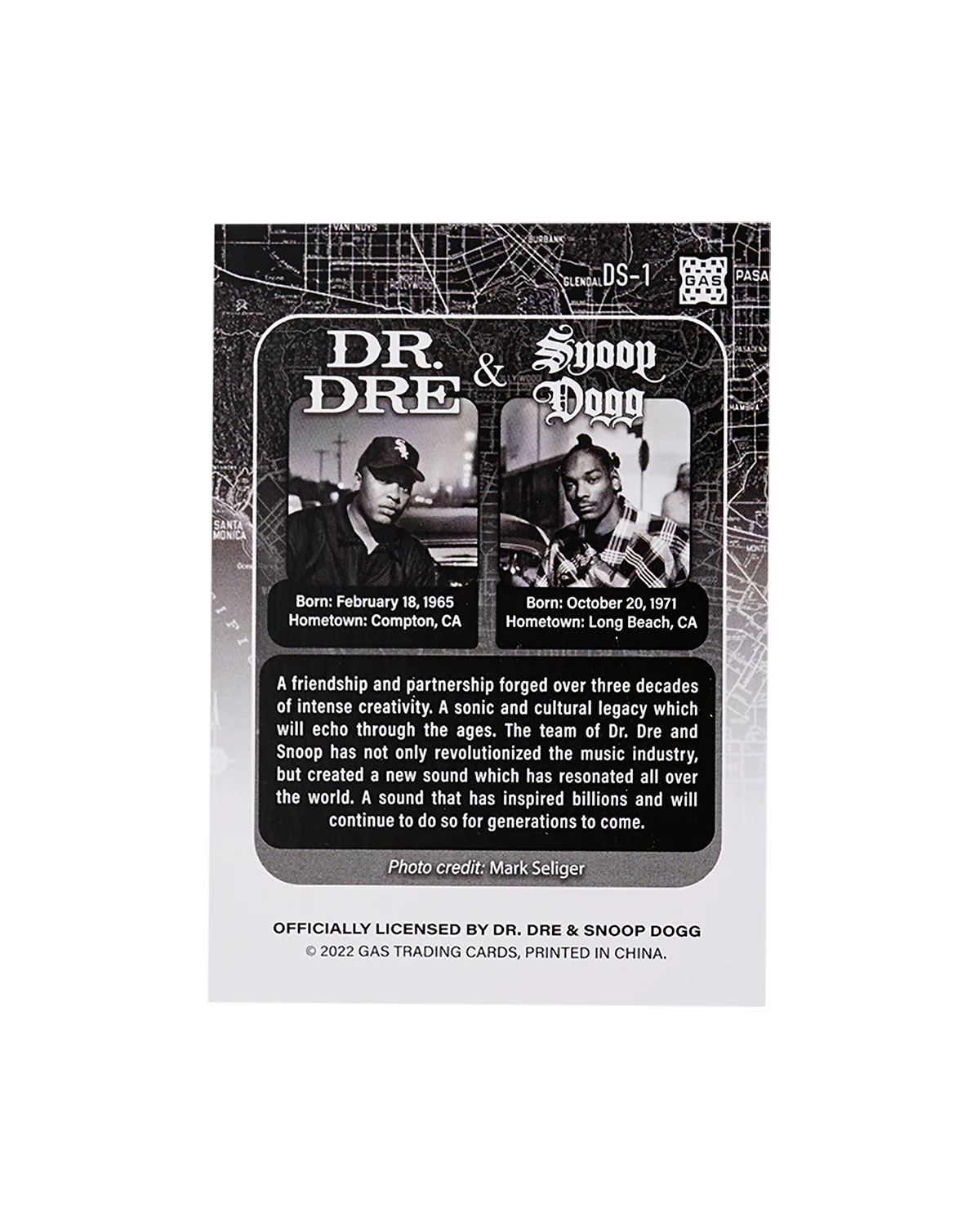The Official Dr. Dre & Snoop Dogg Deluxe GAS Trading Card Tin Box Set