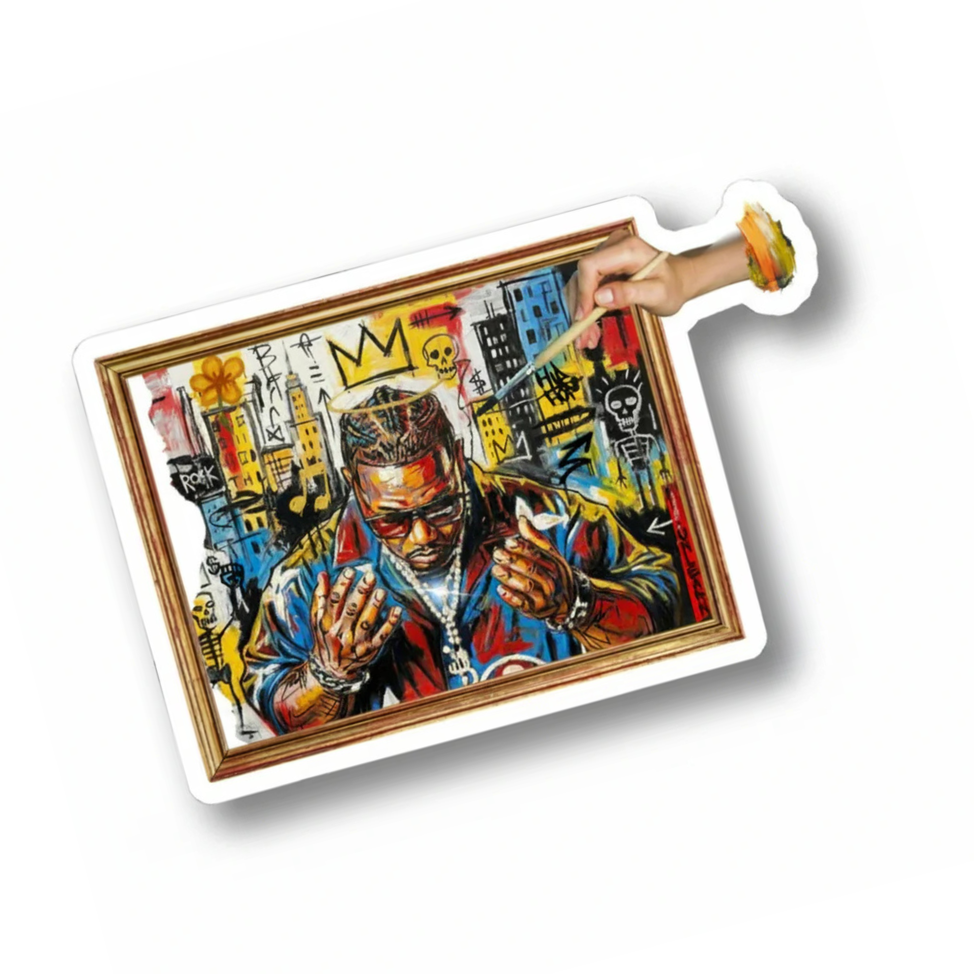 honor the culture™ x unlearn the world — "paint me" vinyl sticker