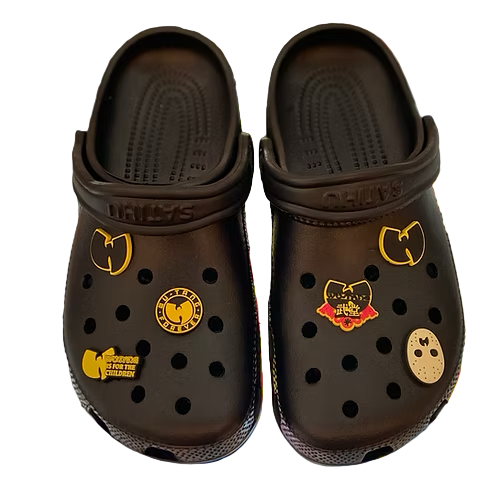 Wu Tang Clan Black Clogs w/Charms